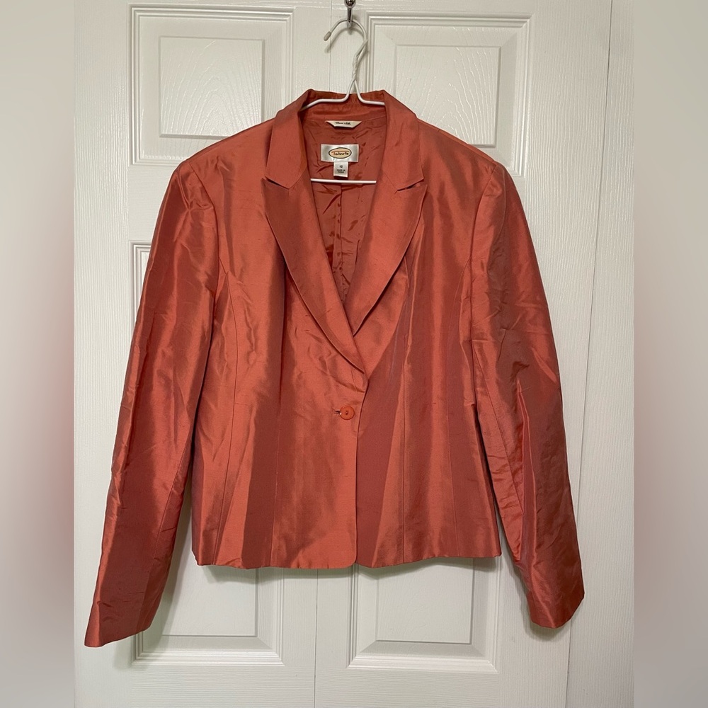 Talbots Orange Blazer Vibrant Suit Jacket